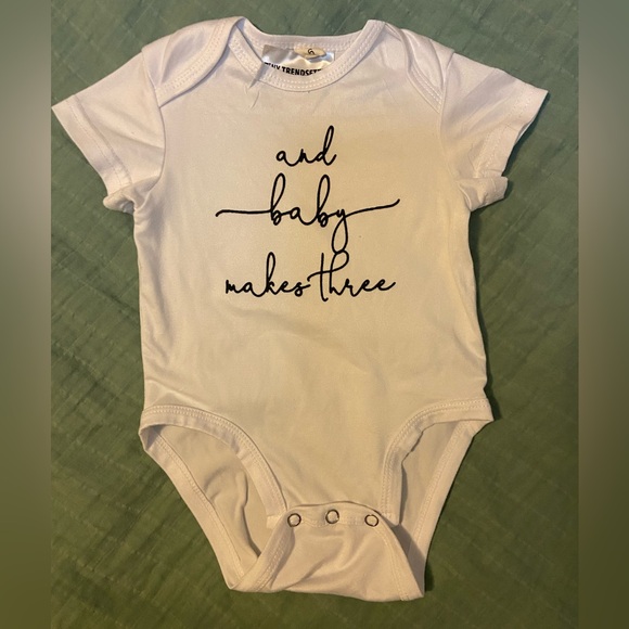 Other - “And baby makes 3” baby announcement onesie